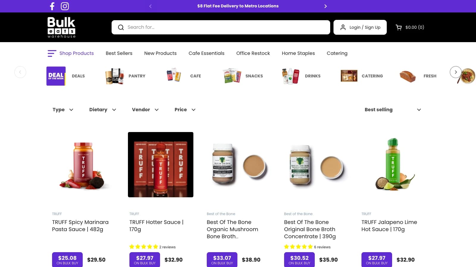 Danh mục Bulk Eats Warehouse với giá mua số lượng lớn