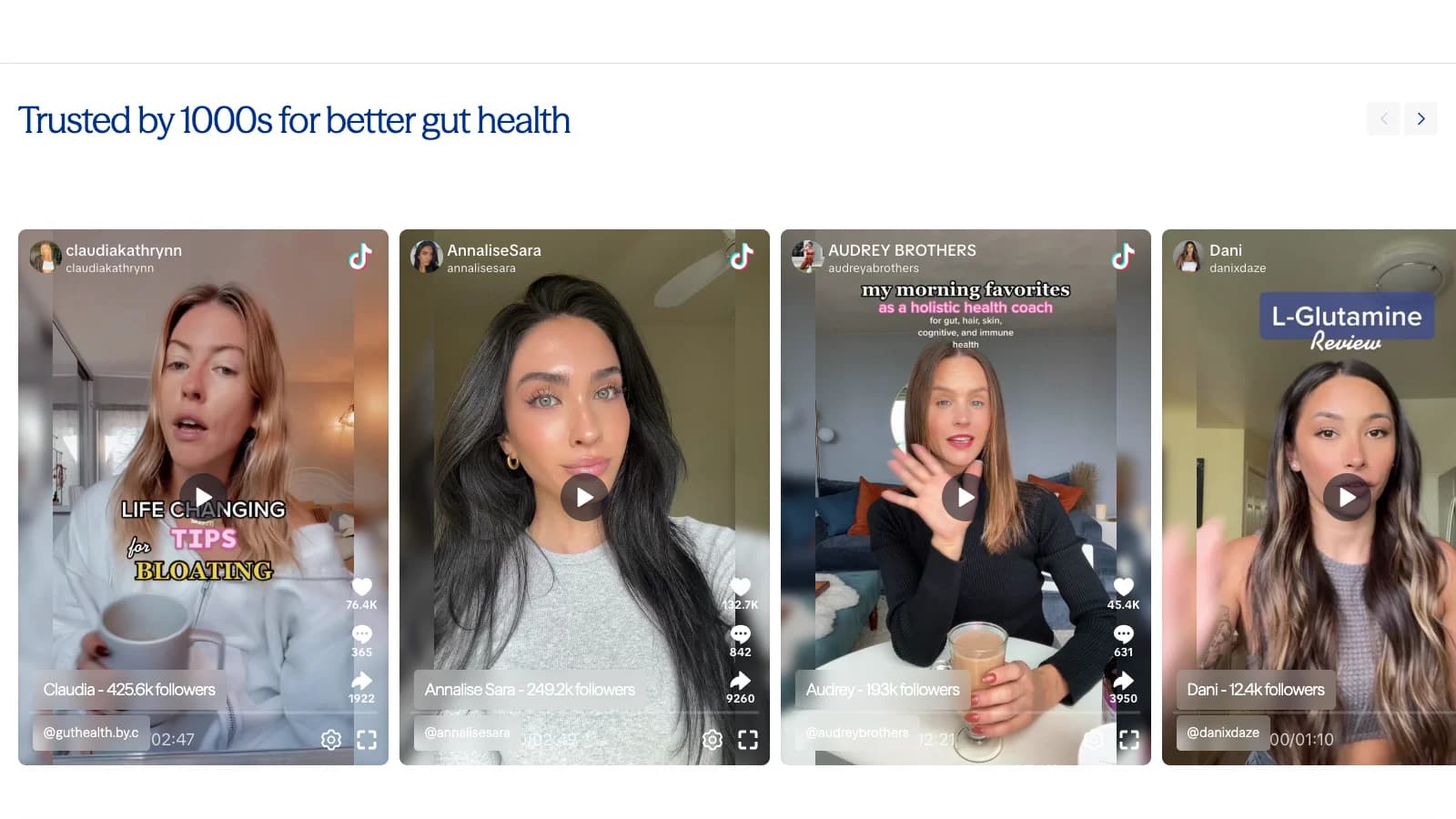 Trusted by 1000s for better gut health: dãy video đánh giá từ TikTok