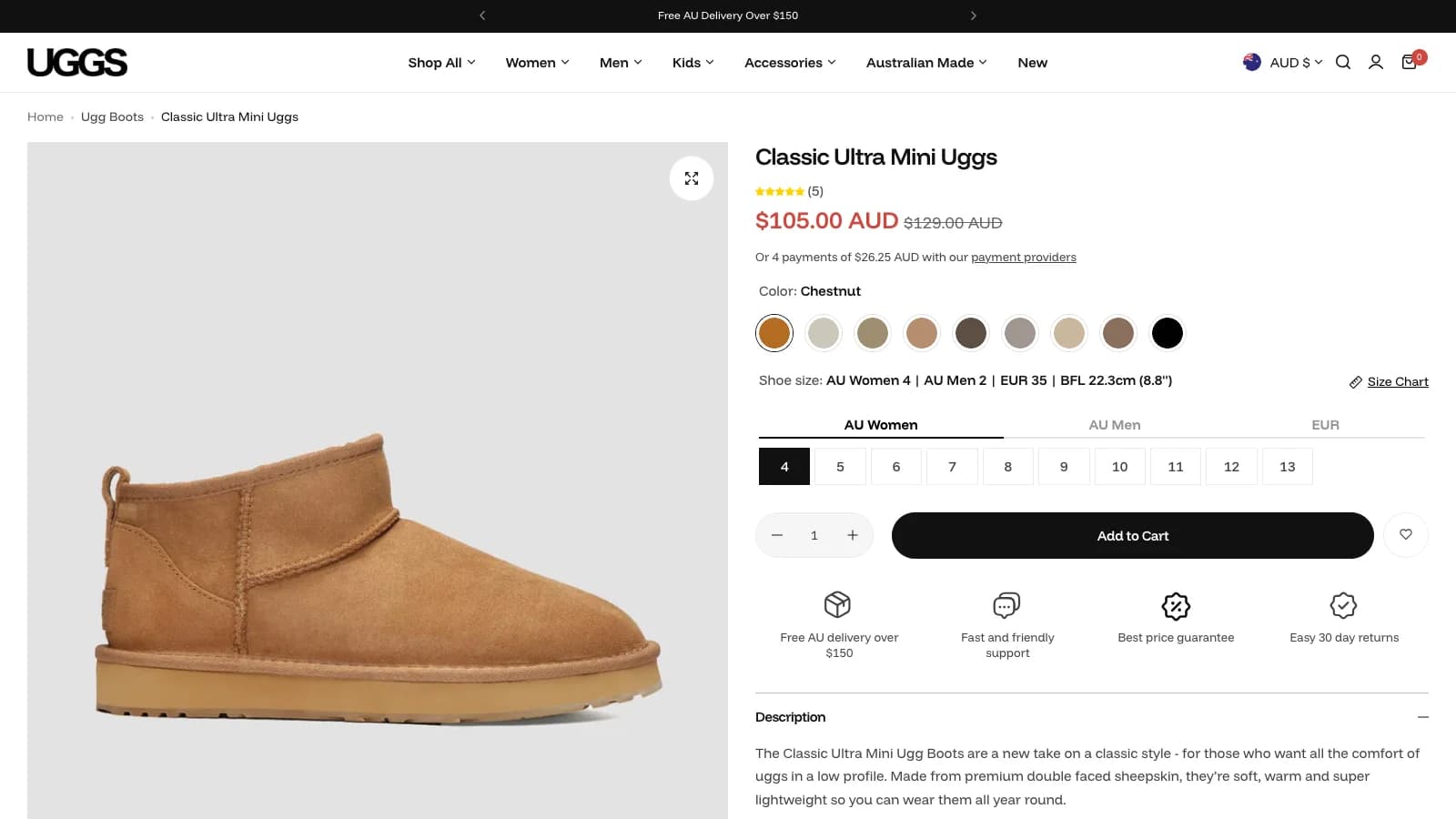 Trang sản phẩm Classic Ultra Mini Uggs